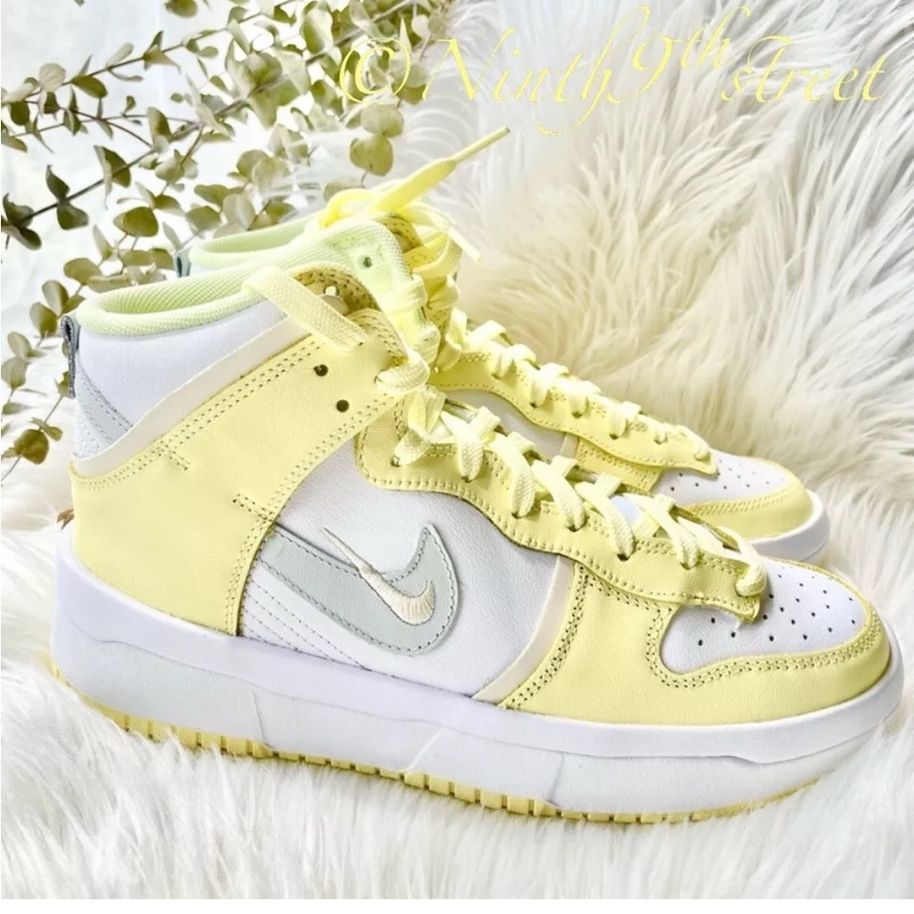 Nike dunk Hi up rebel lemon yellow women’s 7.5